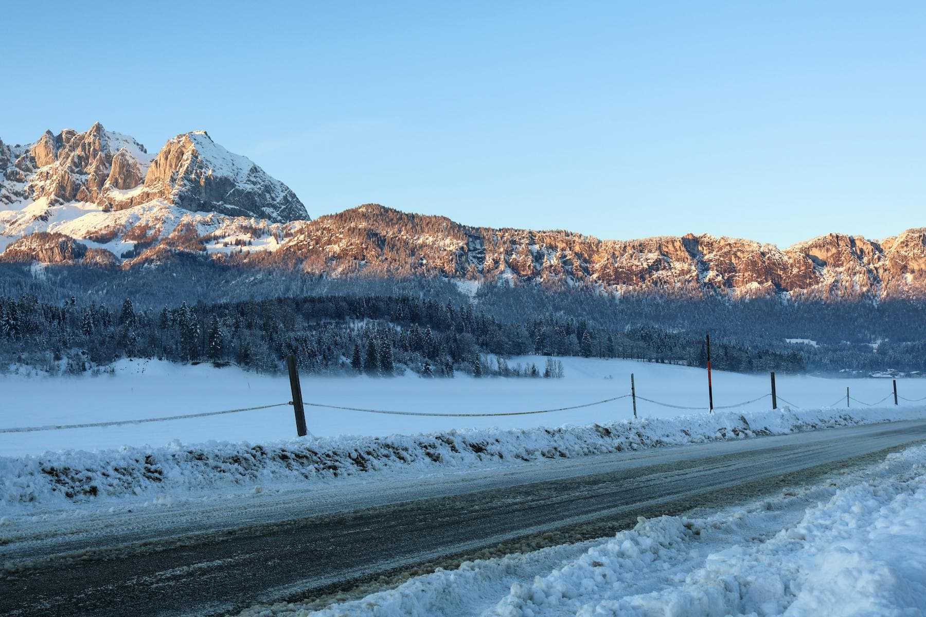 Winter landscape near St. Johann in Tirol